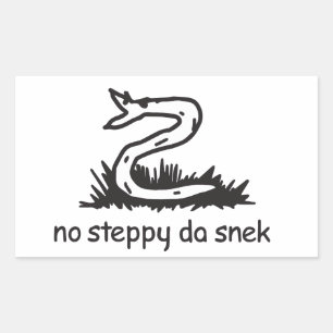 Pegatina Rectangular No Step The Snek