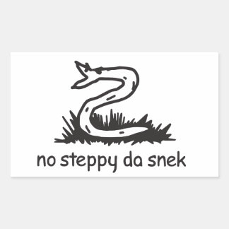 Pegatina Rectangular No Step The Snek