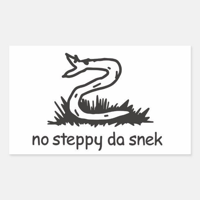 Pegatina Rectangular No Step The Snek (Anverso)