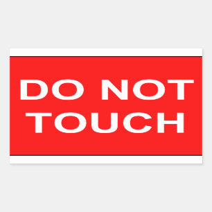 Pegatina Rectangular No tocar