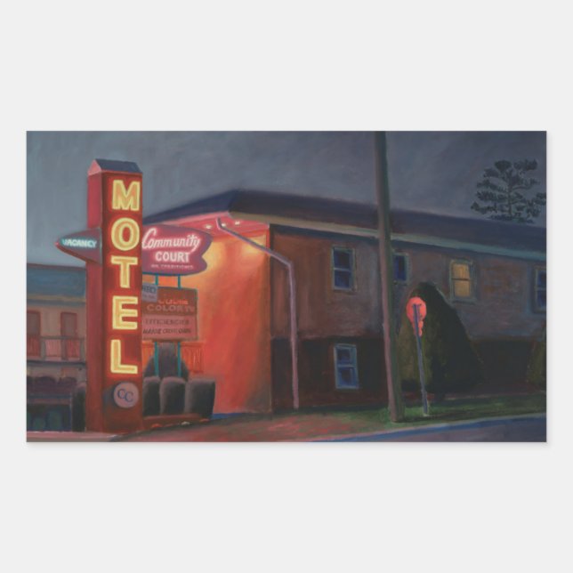 Pegatina Rectangular Noche en Broadway 2003 (Anverso)