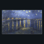 Pegatina Rectangular Noche Van Gogh Starry Sobre El Ródano<br><div class="desc">Noche estrellada de Vincent Van Gogh sobre la obra maestra del Ródano de alrededor de 1888,  obra de arte de impresionistas de época sobre productos de la actualidad de Zazilicious</div>