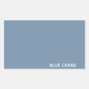 Pegatina Rectangular Nombre de color azul de la grúa azul