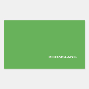 Pegatina Rectangular Nombre de color verde de Boomslang