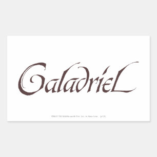 Pegatina Rectangular Nombre de galadriel sólido