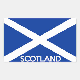Pegatina Rectangular nombre de texto scotland flag country scothtish