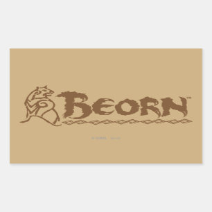 Pegatina Rectangular Nombre del oso BEORN™