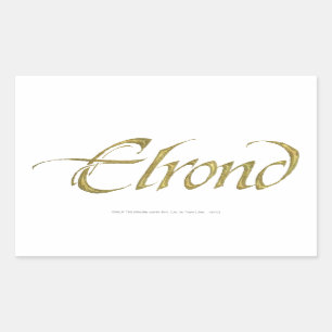 Pegatina Rectangular Nombre ELROND™ Texturado
