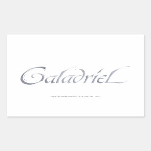 Pegatina Rectangular Nombre Galadriel Texturado