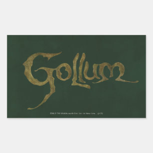 Pegatina Rectangular Nombre GOLLUM™ - Texturado