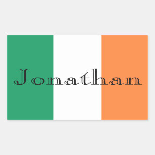 Pegatina Rectangular Nombre personalizable de marca irlandesa stkcn