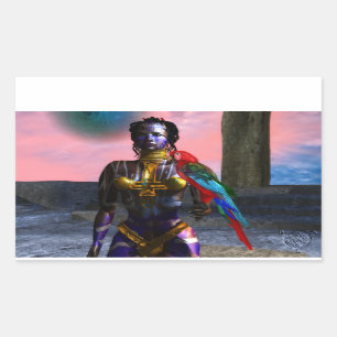 PEGATINA RECTANGULAR NORA CYBER WARRIOR