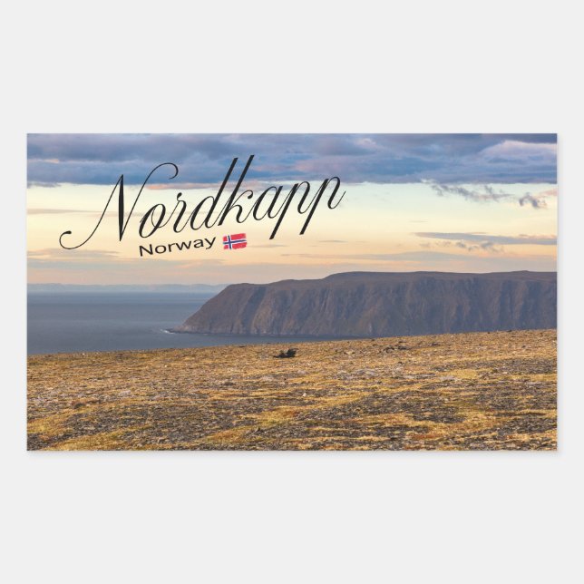 Pegatina Rectangular Nordkapp (Anverso)