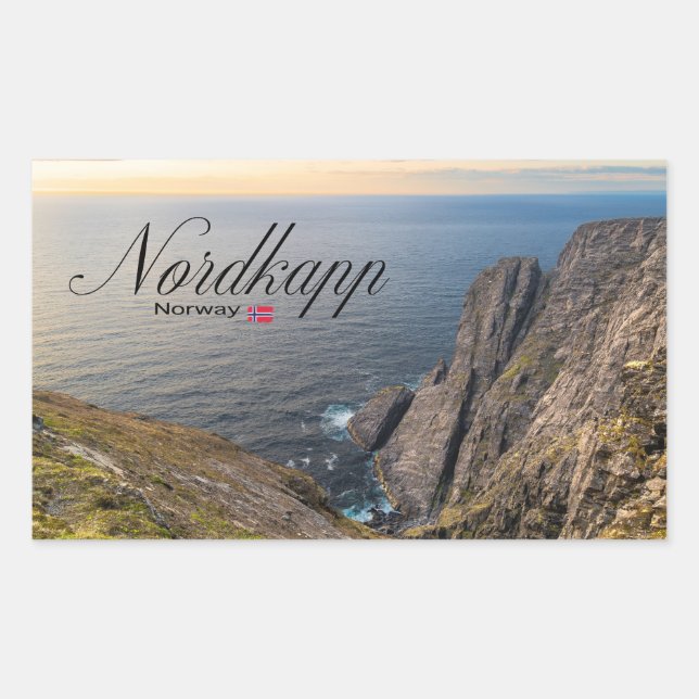 Pegatina Rectangular Nordkapp (Anverso)