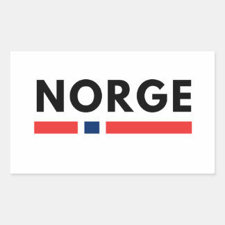 Pegatina Rectangular Norge