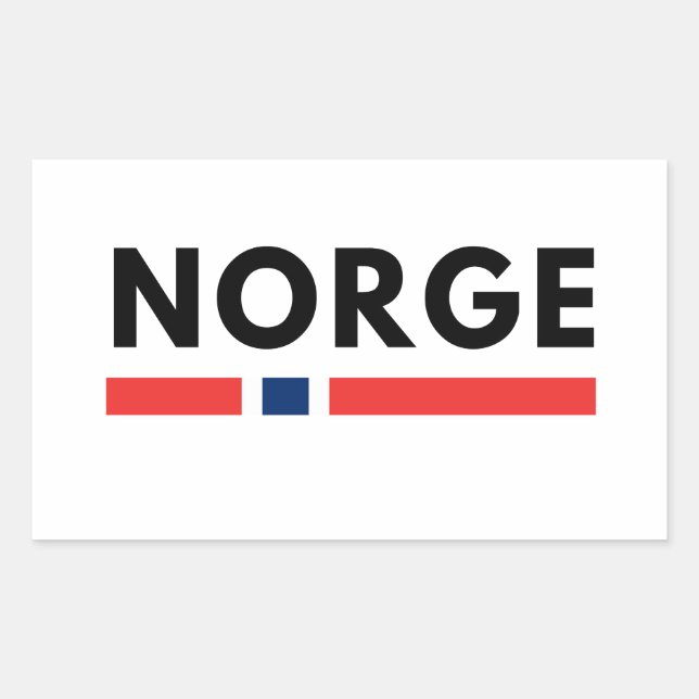 Pegatina Rectangular Norge (Anverso)