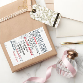 Pegatina Rectangular North Pole Express: Special Delivery Tag