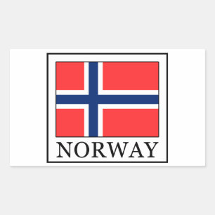 Pegatina Rectangular Noruega