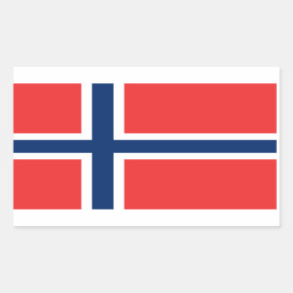 Pegatina Rectangular Noruega - Bandera noruega