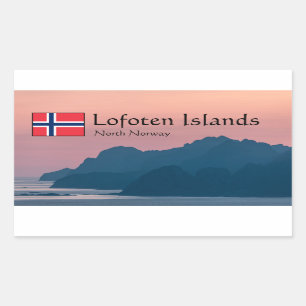Pegatina Rectangular Noruega Lofoten