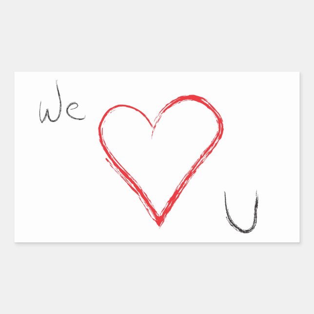 Pegatina Rectangular nos sentimos muy pegatinas (Anverso)