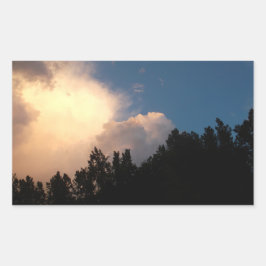 Pegatina Rectangular Nube de brillo