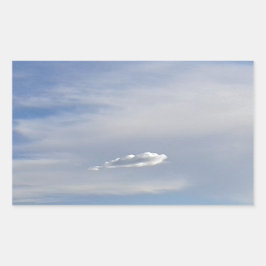 Pegatina Rectangular Nube Y Nube