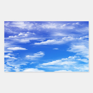 Pegatina Rectangular Nubes