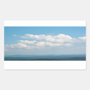 Pegatina Rectangular Nubes sobre montañas