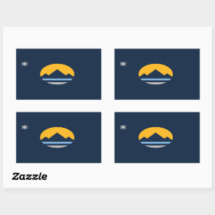 Pegatina Rectangular Nueva bandera de Reno, Nevada