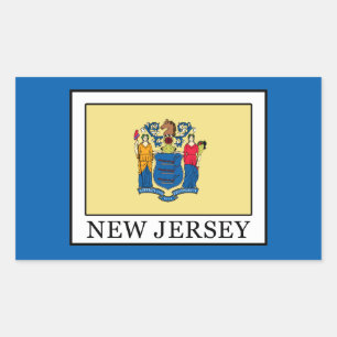 Pegatina Rectangular Nueva Jersey