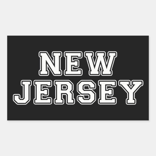 Pegatina Rectangular Nueva Jersey (Anverso)
