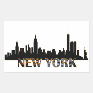 Pegatina Rectangular Nueva York