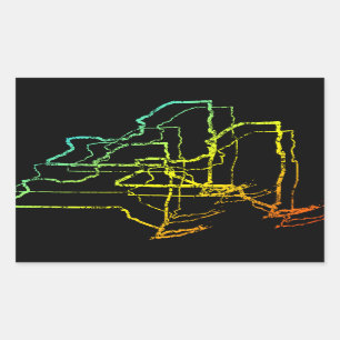 Pegatina Rectangular nueva york chill blur