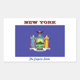Pegatina Rectangular Nueva York, El Estado Imperial