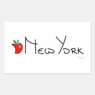 Pegatina Rectangular Nueva York Gran Manzana