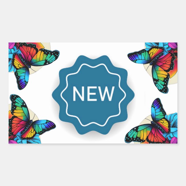 PEGATINA RECTANGULAR ¡NUEVO (Anverso)