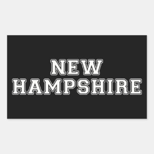 Pegatina Rectangular Nuevo Hampshire
