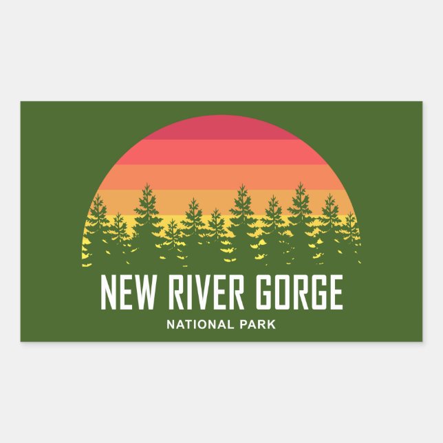 Pegatina Rectangular Nuevo Parque Nacional de la Garganta del Río (Anverso)