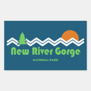Pegatina Rectangular Nuevo Parque Nacional de la Garganta del Río