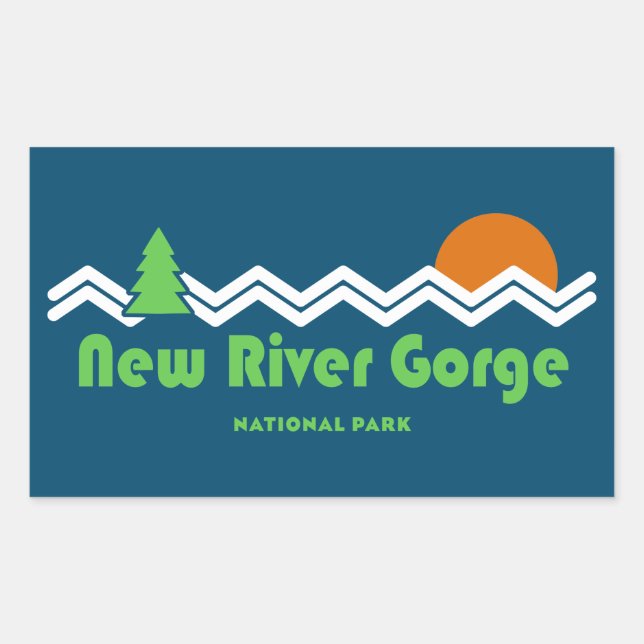 Pegatina Rectangular Nuevo Parque Nacional de la Garganta del Río (Anverso)