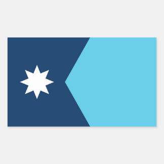 Pegatina Rectangular nuevo símbolo de bandera del estado de Minnesota E
