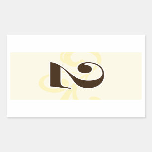 Pegatina Rectangular Número de tabla de etiquetas de vinos 2 Pegatinas