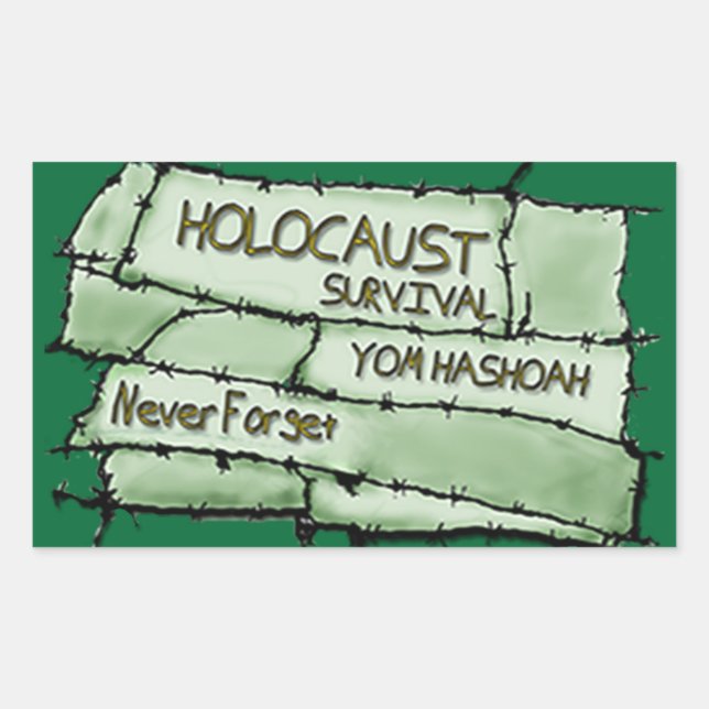 Pegatina Rectangular Nunca olvidar (Anverso)