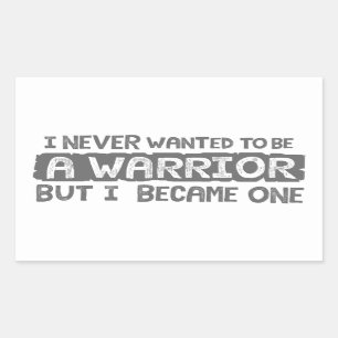 Pegatina Rectangular Nunca quise ser guerrero pero me convertí en uno