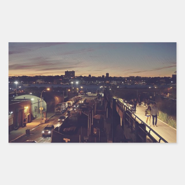 PEGATINA RECTANGULAR NYC (Anverso)