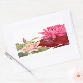 Pegatina Rectangular Nymphaea lotus