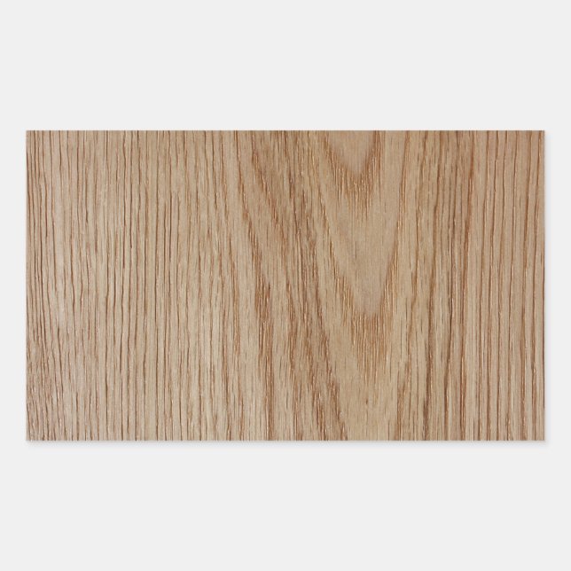 Pegatina Rectangular Oak Wood Grain Look (Anverso)