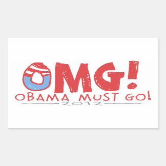 Pegatina Rectangular Obama debe irse en 2012