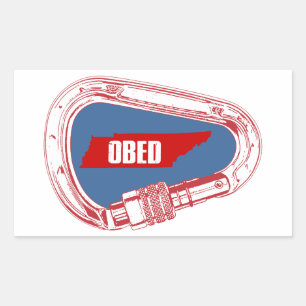 Pegatina Rectangular Obed Climbing Carabiner